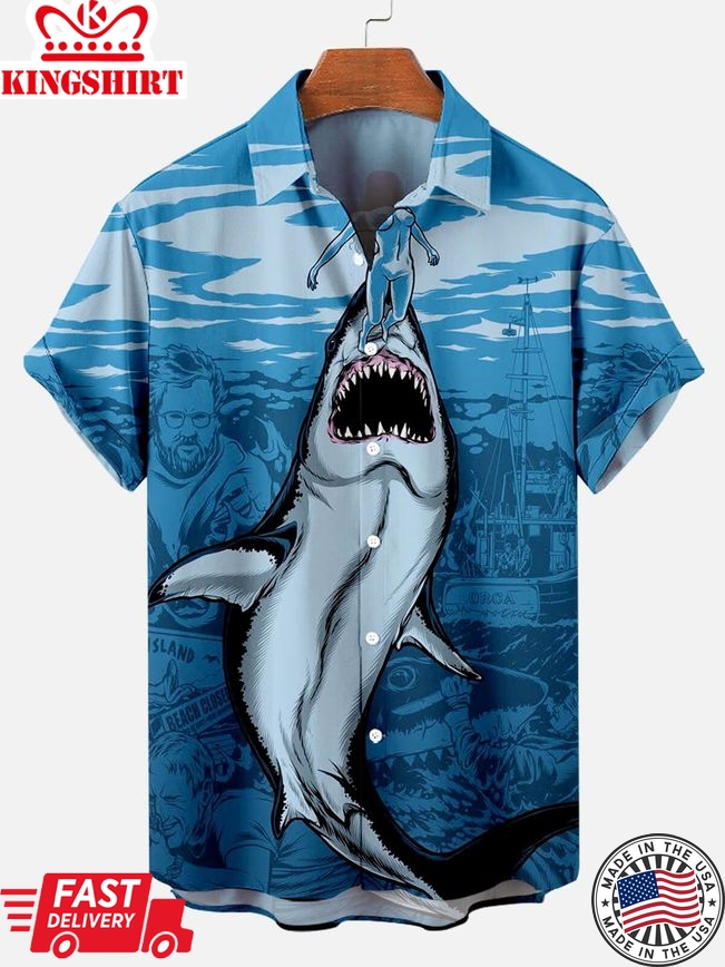 Shark Bay Paradise: Deep Sea Shark Hawaiian Shirt