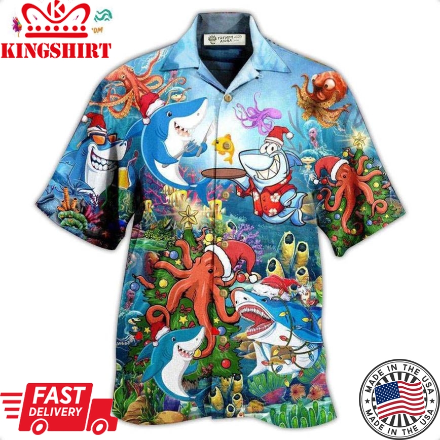 Shark Happy New Year Hawaiian Shirt