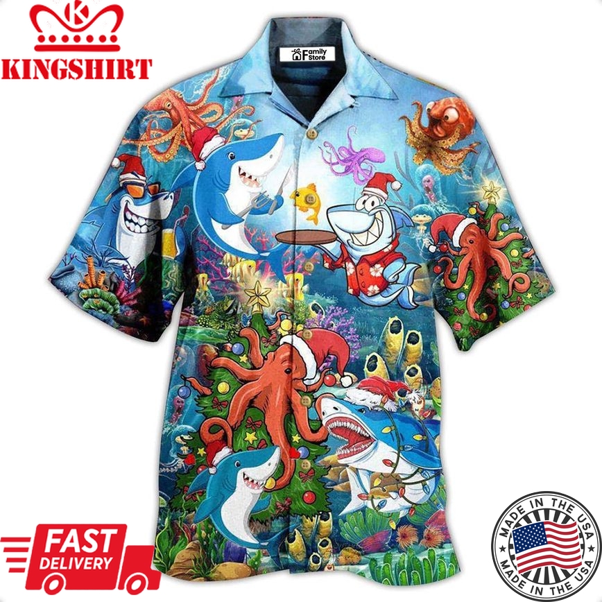 Shark Happy New Year Hawaiian Shirt