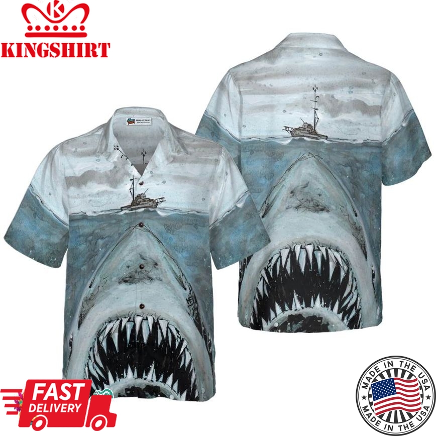 Shark Mouth 02 Hawaiian Shirt