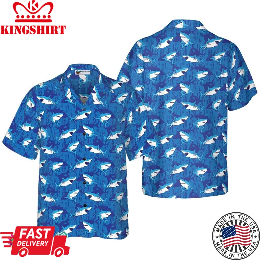 Shark Pattern 03 Hawaiian Shirt