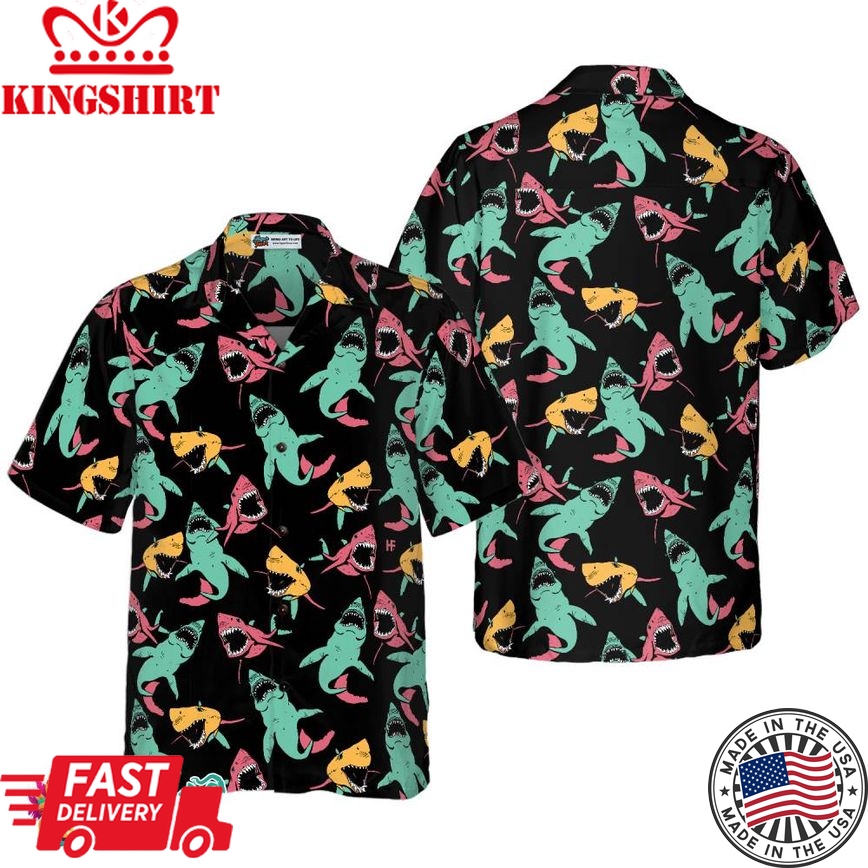 Shark Pattern 06 Hawaiian Shirt