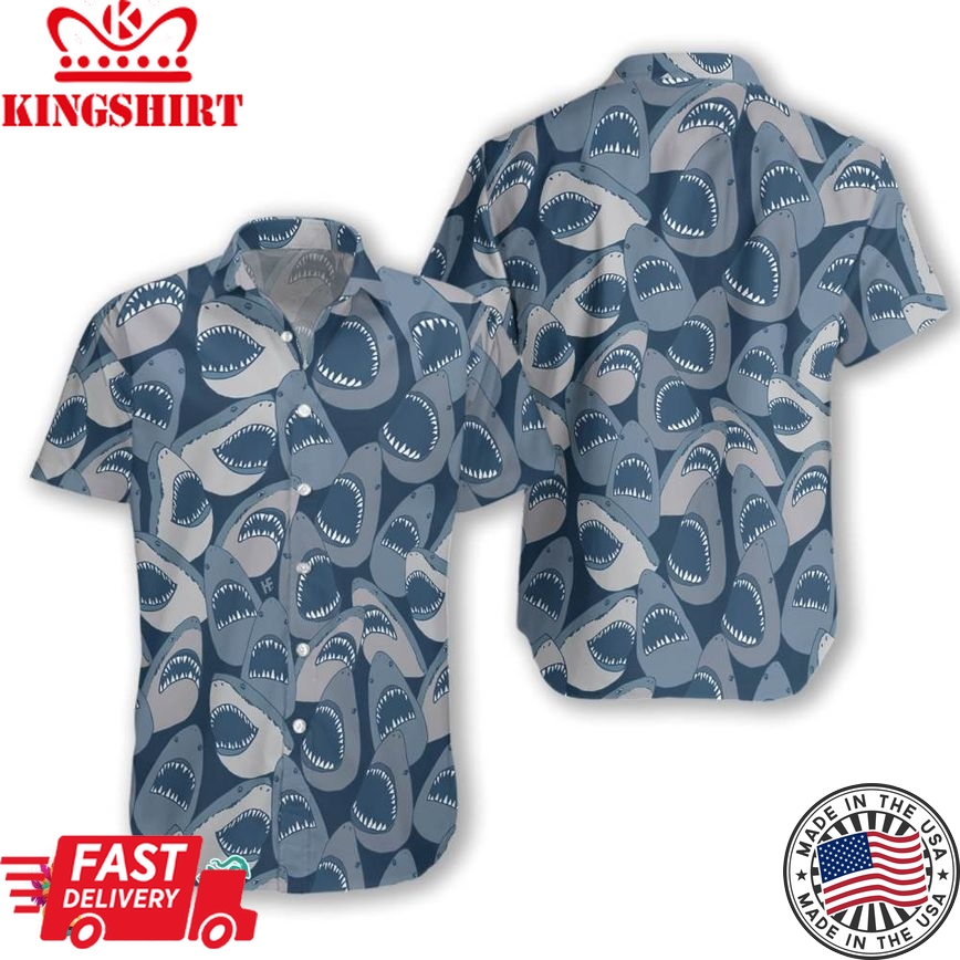 Shark Pattern 09 Hawaiian Shirt