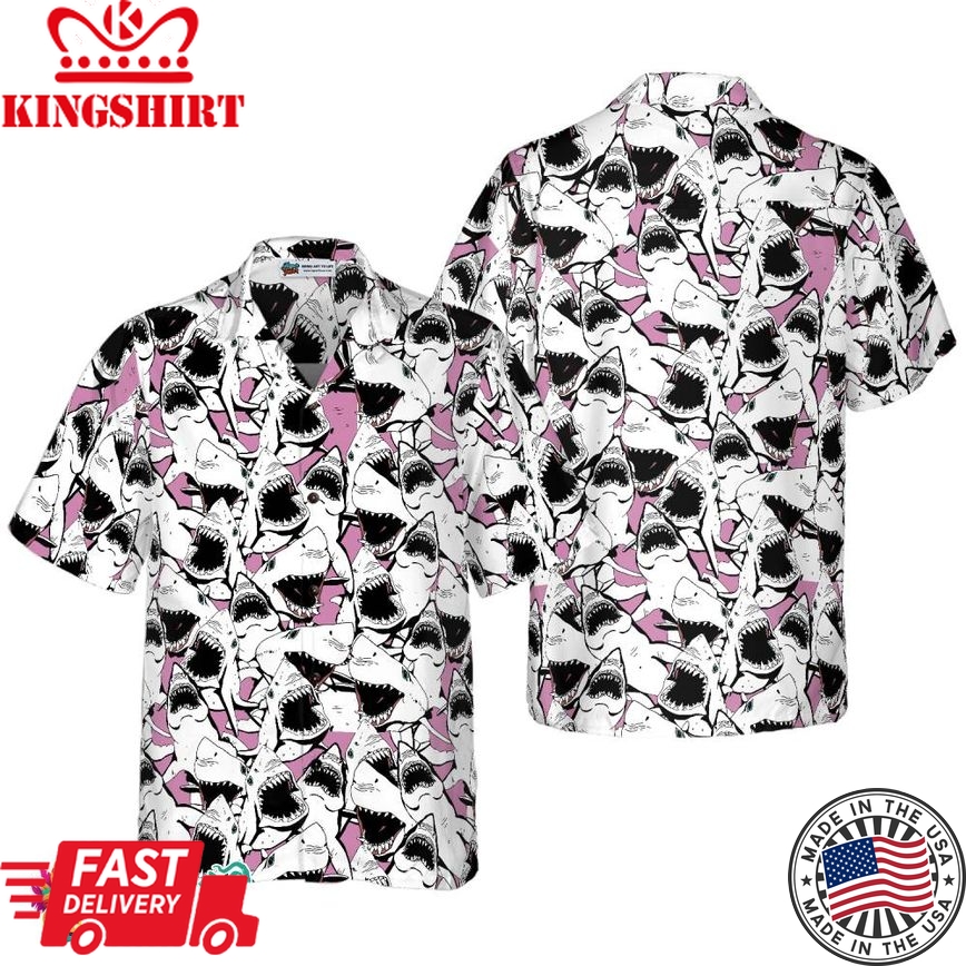 Shark Pattern 10 Hawaiian Shirt