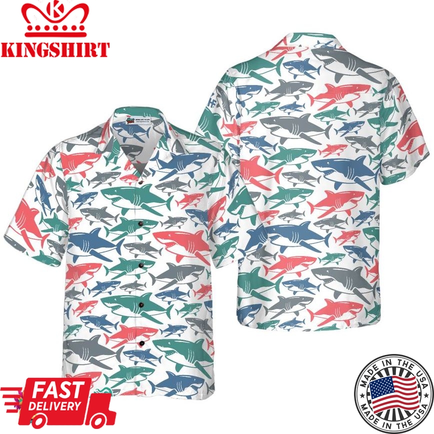 Shark Pattern 14 Hawaiian Shirt