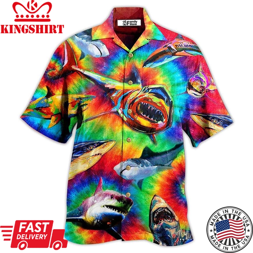 Shark Rainbow Style Cool Hawaiian Shirt