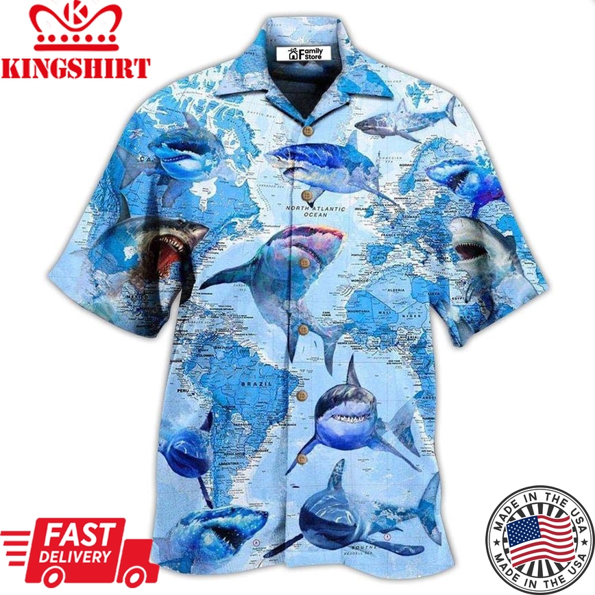 Shark The Great White Sharks World Hawaiian Shirt