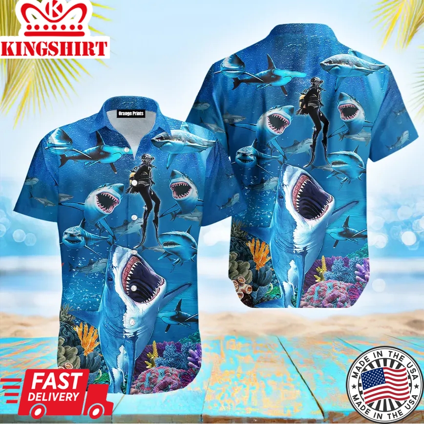 Shark Trendy Hawaiian Shirt For