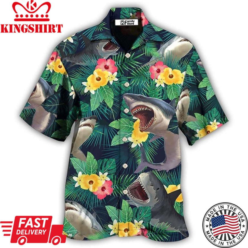 Shark Tropical Summer Vibes Hawaiian Shirt