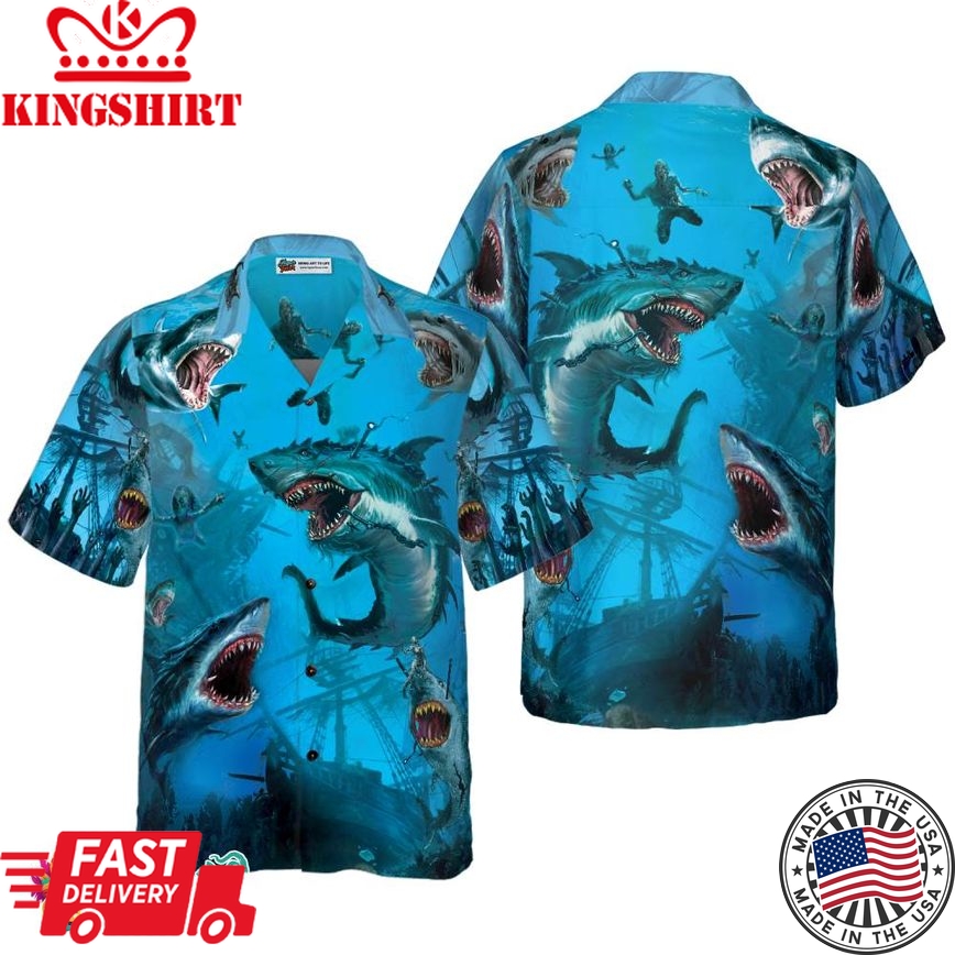 Shark Under The Sea Hawaiian Shirt