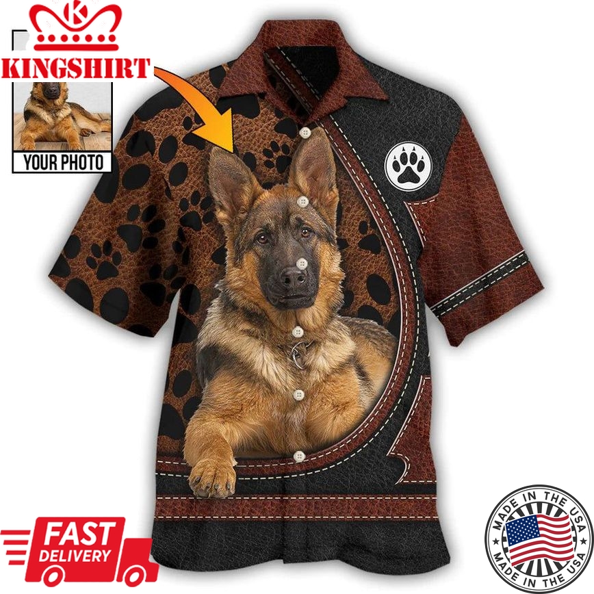 Shepherd Strut: Customized German Shepherd Hawaiian Shirt