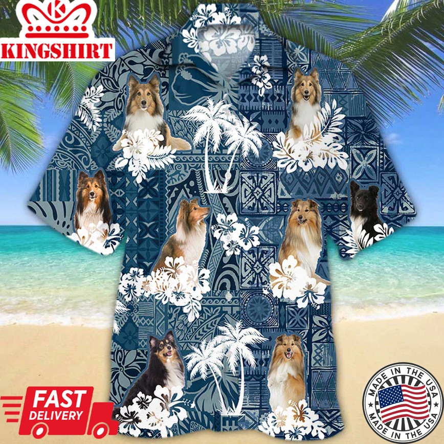 Shetland Sheepdog Trendy Hawaiian Shirt