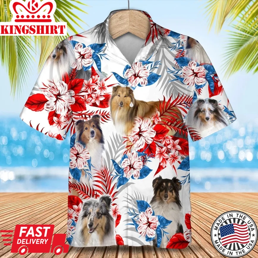 Shetland Sheepdog Trendy Hawaiian Shirt Gift For Summer, Summer Aloha Shirt, Trendy Hawaiian Shirt For Men And Women