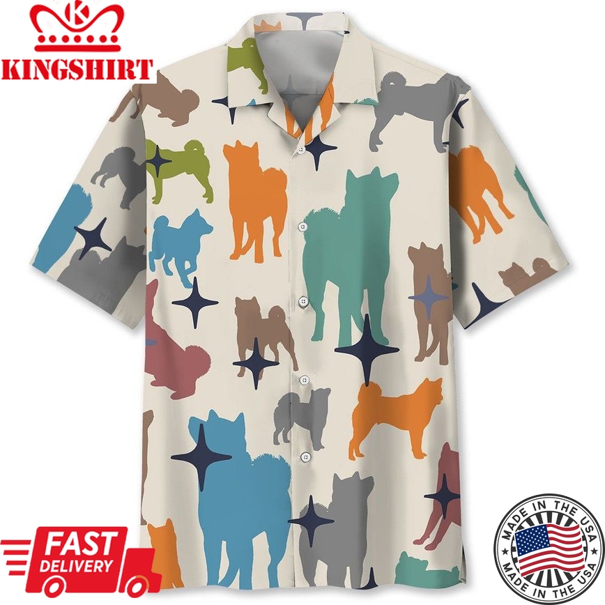 Shiba Inu Color Trendy Hawaiian Shirt