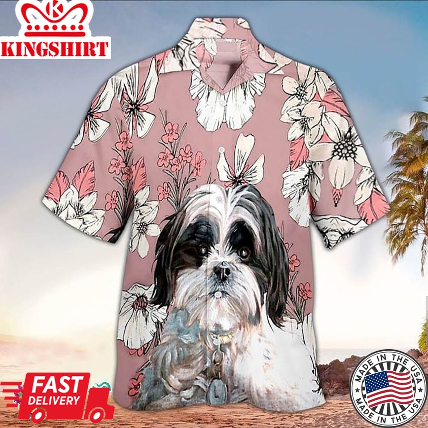 Shih Tzu Hawaiian Shirt Cute Shih Tzu Hawaiian Aloha Beach Shirt