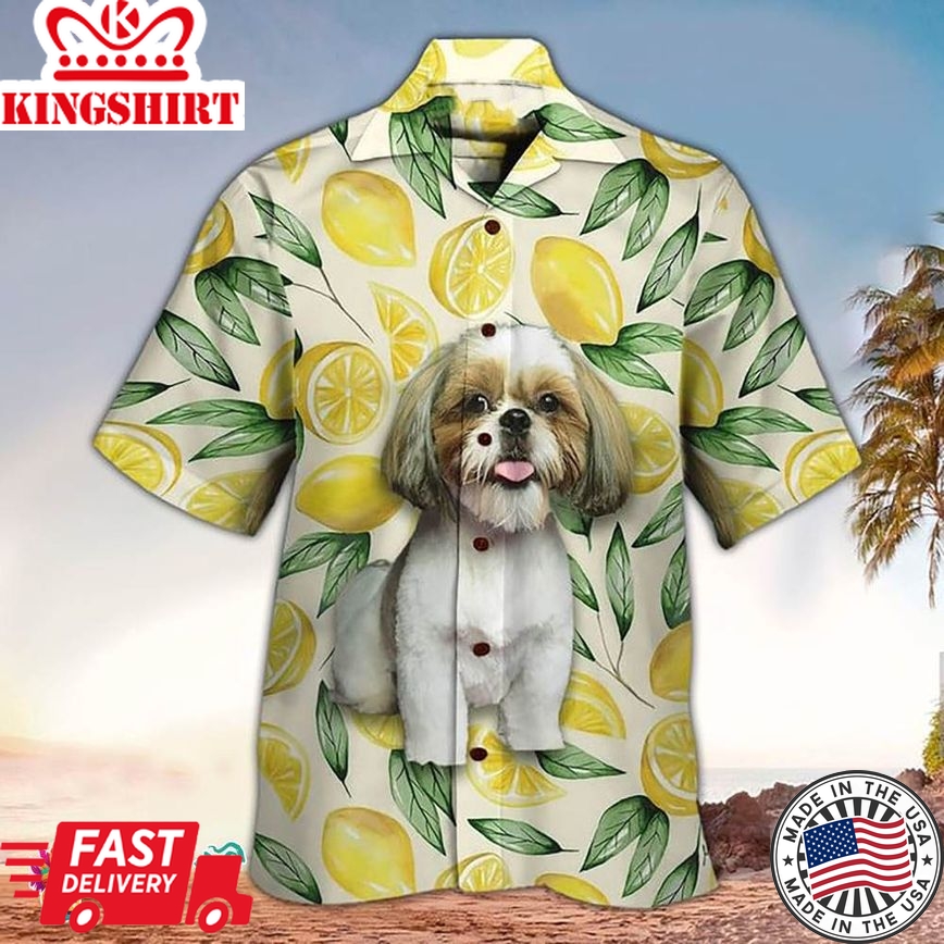 Shih Tzu Hawaiian Shirt Shih Tzu Lemon Pa Hawaiian Aloha Beach Shirt