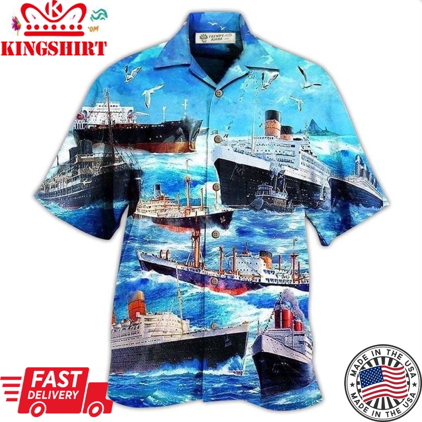 Ship Love Ocean And Sky Hawaiian Shirt