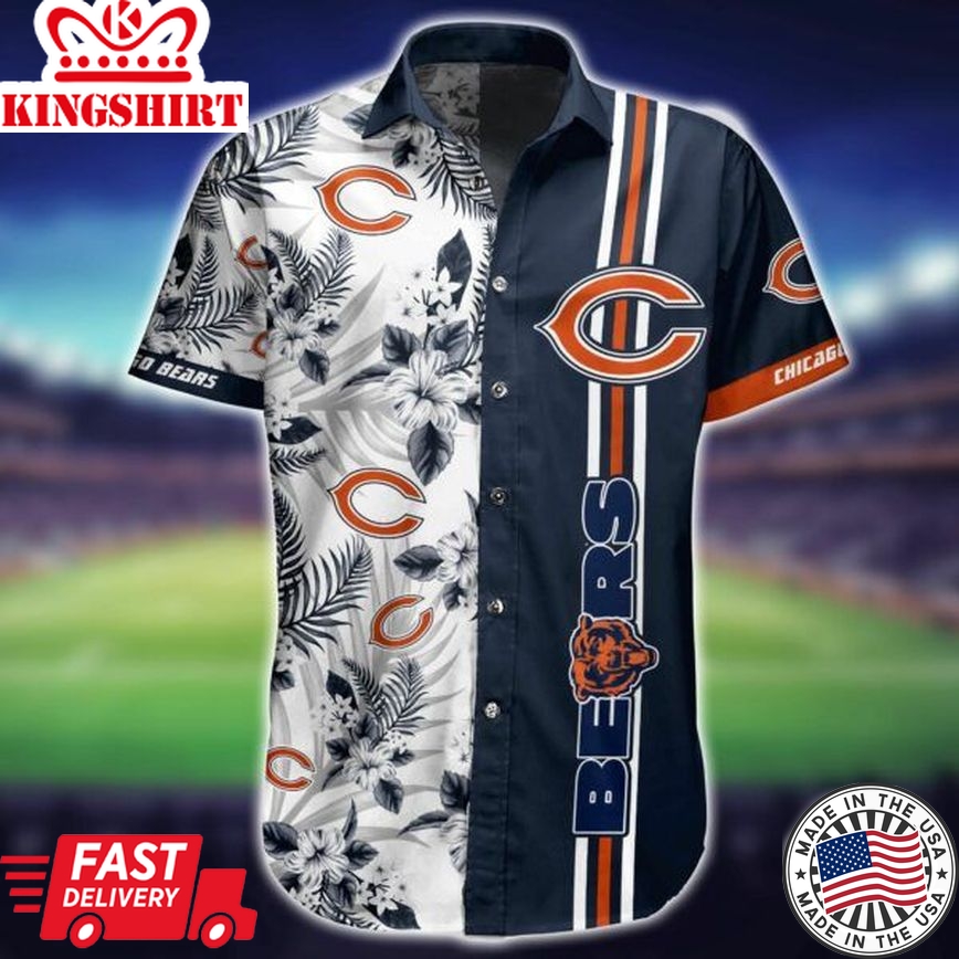 Shorts for Fans: NFL Chicago Bears Hawaiian Shirt