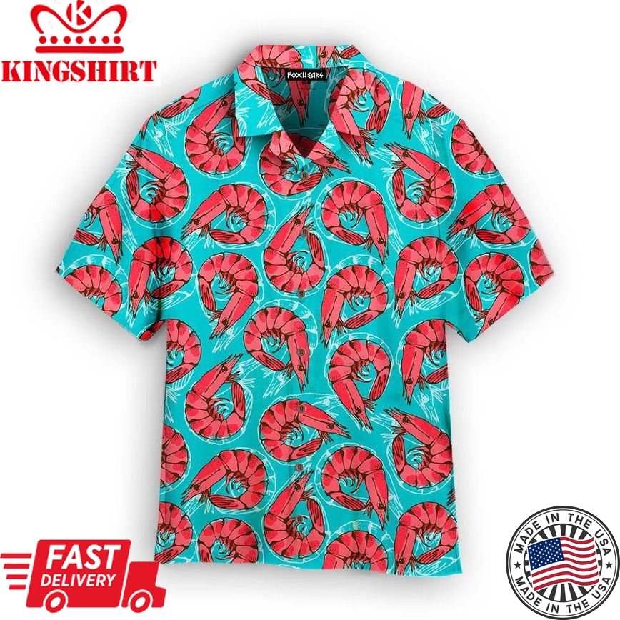 Shrimp Seafood Trendy Hawaiian Shirt