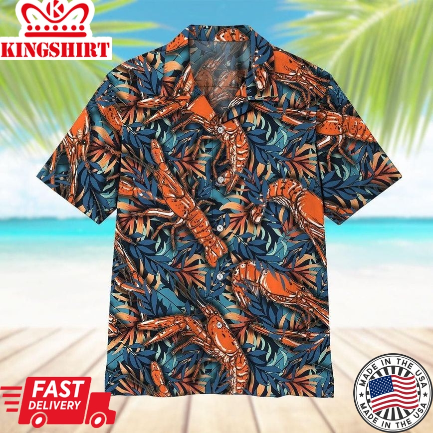 Shrimp Trendy Hawaiian Shirt