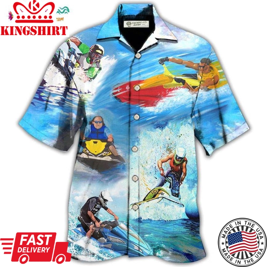 Skiing Jet Ski Cool Style Hawaiian Shirt