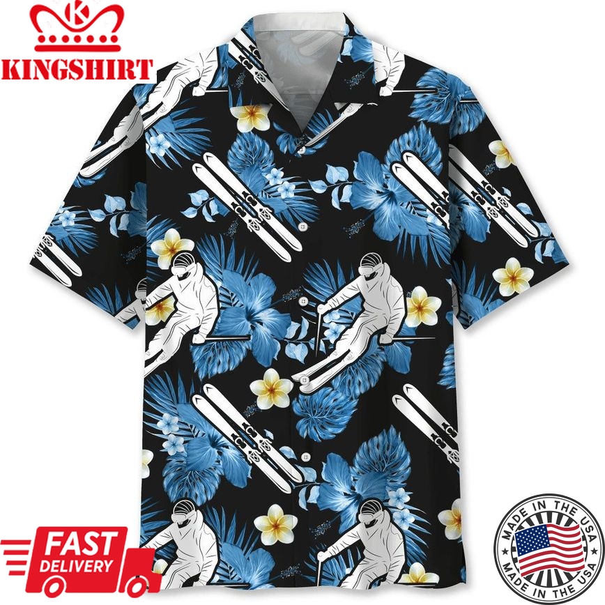 Skiing Nature Trendy Hawaiian Shirt