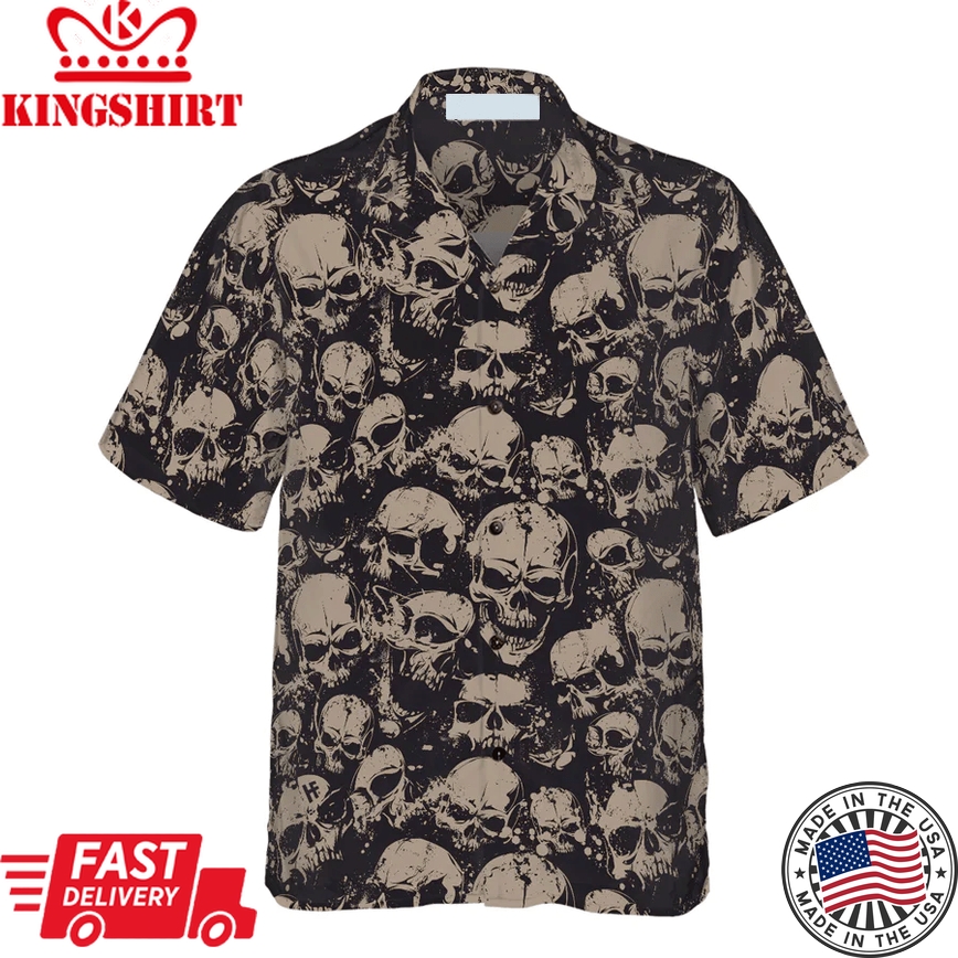 Skull And Cool Trendy Hawaiian Shirt For Men, Summer Gift, Gift For Skull Lover