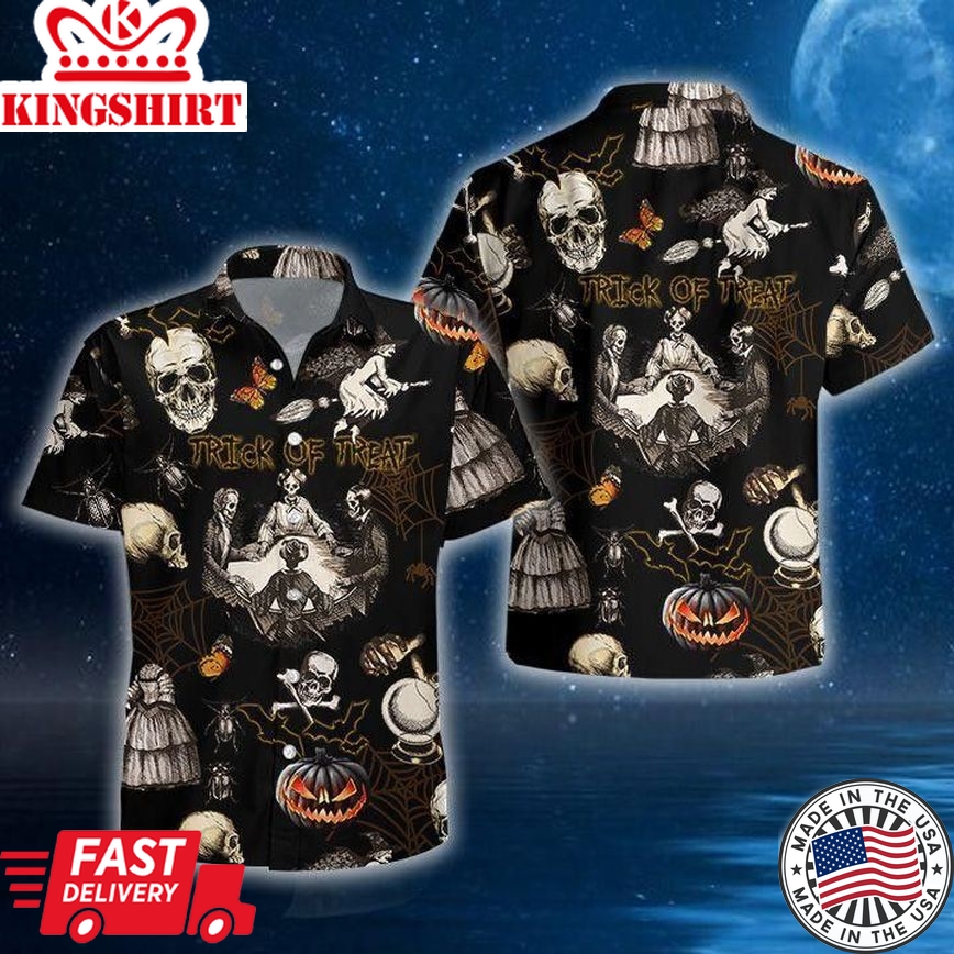 Skull Halloween Trendy Hawaiian Shirt