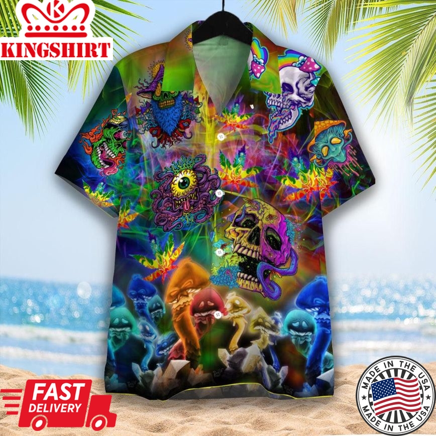 Skull Hippie Trendy Hawaiian Shirt