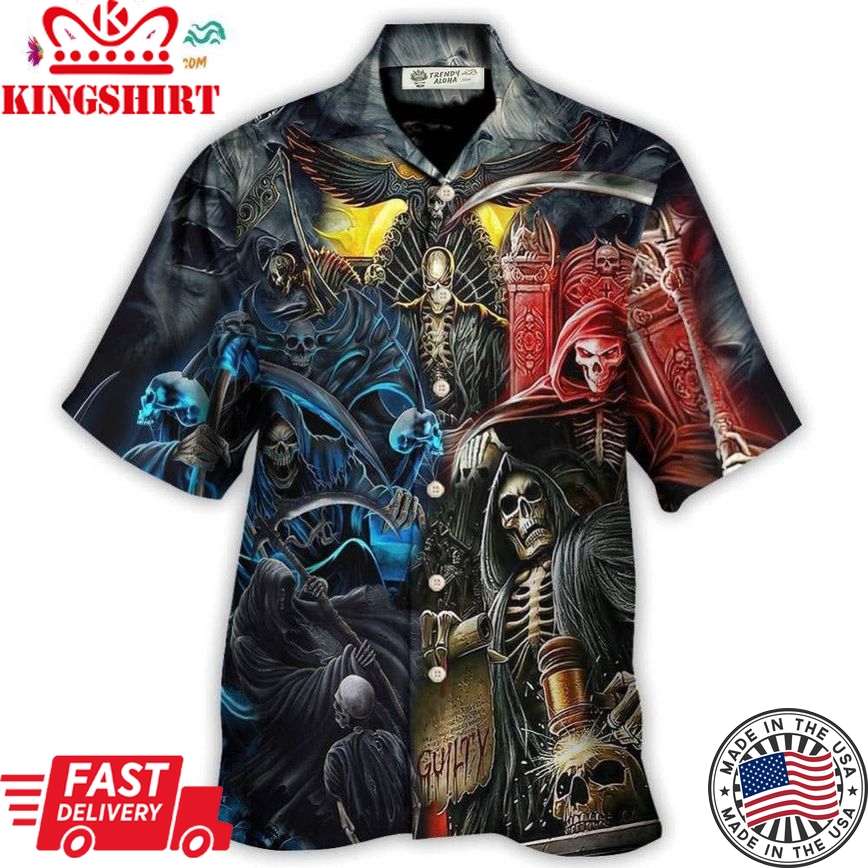 Skull Judgment Of Death Area Hawaiian Shirt