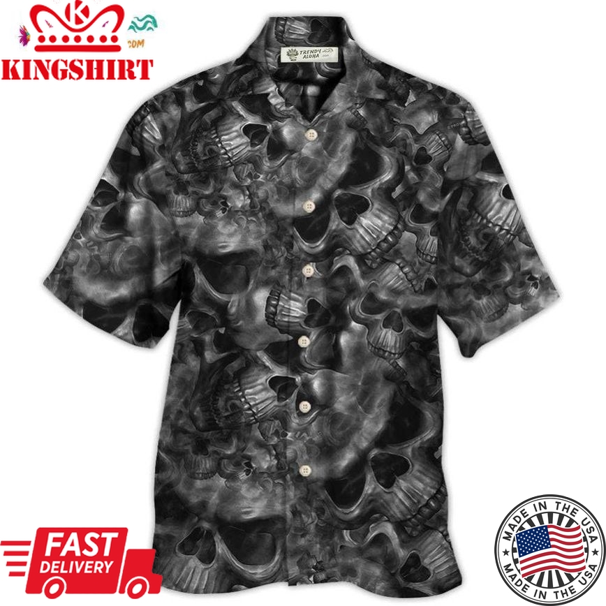 Skull Life'S True Face Is The Skull Hawaiian Shirt