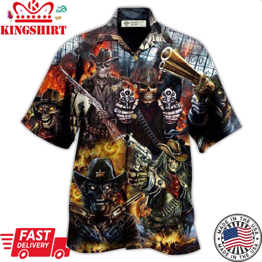 Skull No Guts No Glory Dark Hawaiian Shirt