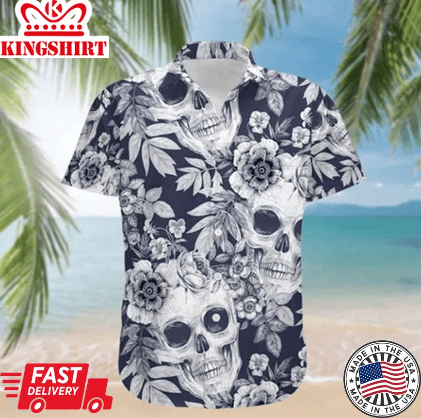 Skull Pattern Gift For Skull Lover Hawaii Shirt 3D Hawaiian Great Gift For Lover Trendy Hawaiian Shirt