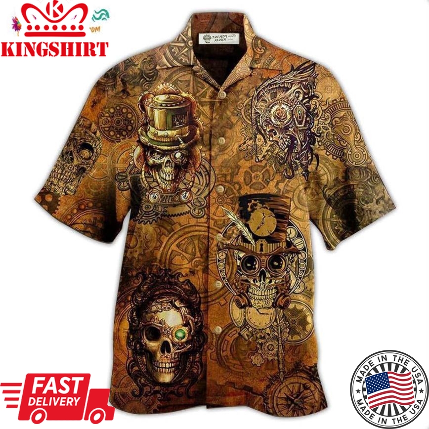 Skull Pirates Retro Style Hawaiian Shirt