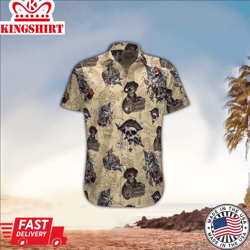 Skull Shirt, Skull Trendy Hawaiian Shirt For Skull Lovers, Trendy Hawaiian Shirt For Men, Women, Adult