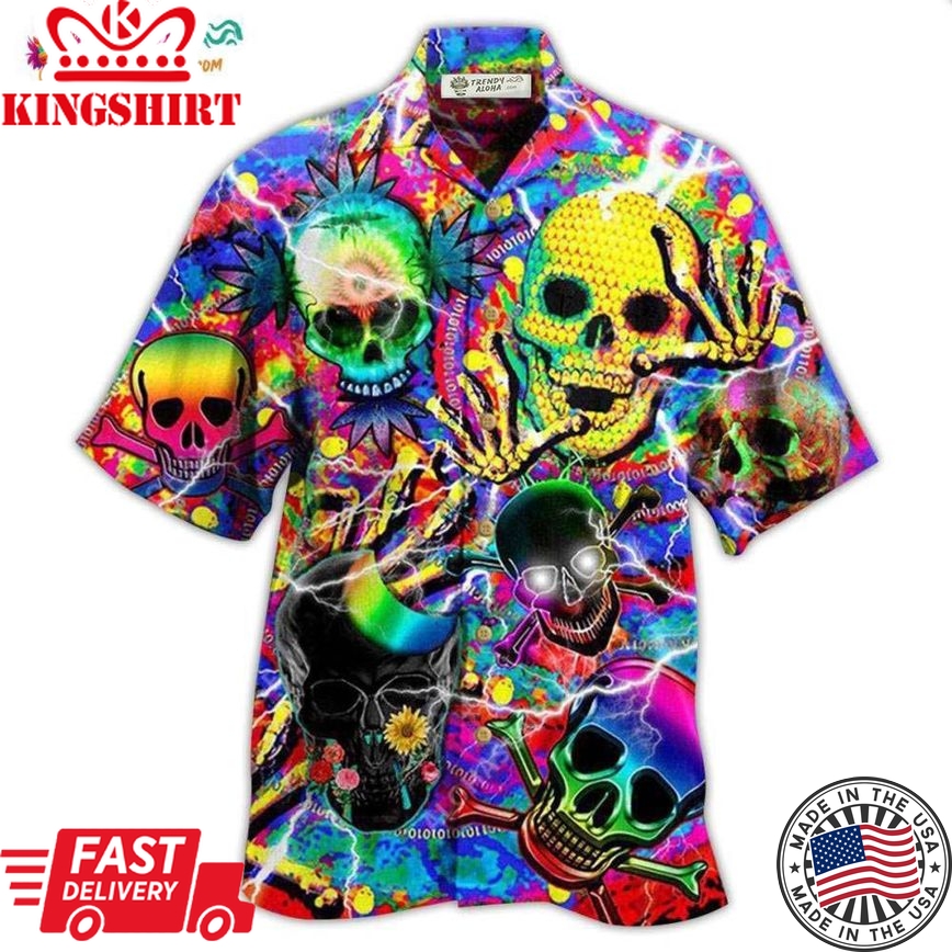 Skull Sweet Skull Say Hi Hawaiian Shirt