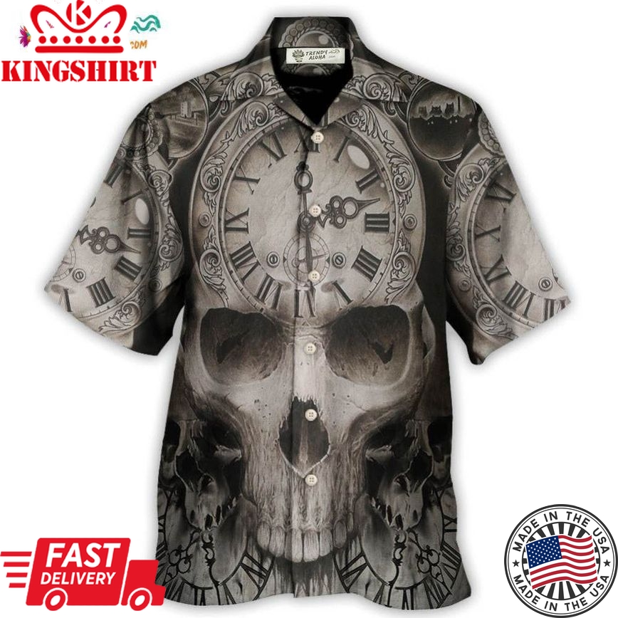 Skull This Time Is Ending Hawaiian Shirt