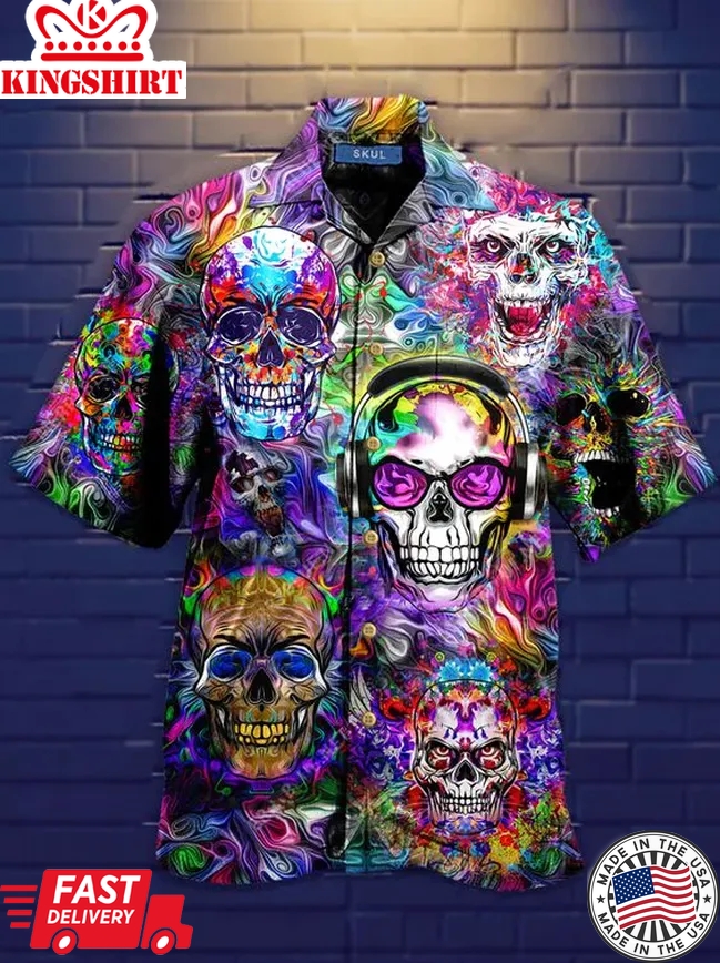 Skull Trendy Hawaiian Shirt