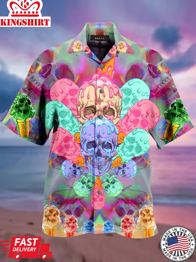 Skull Trendy Hawaiian Shirt