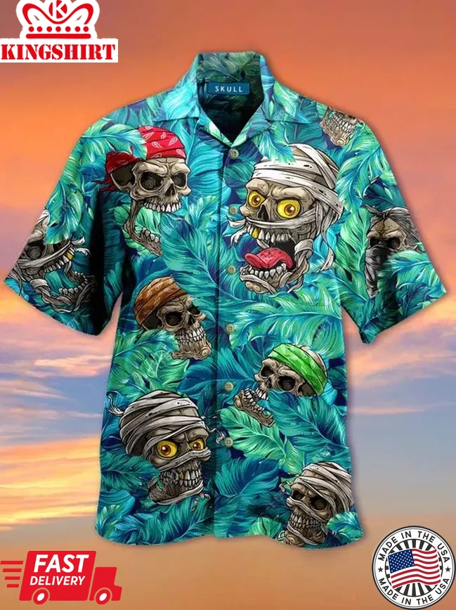 Skull Trendy Hawaiian Shirt