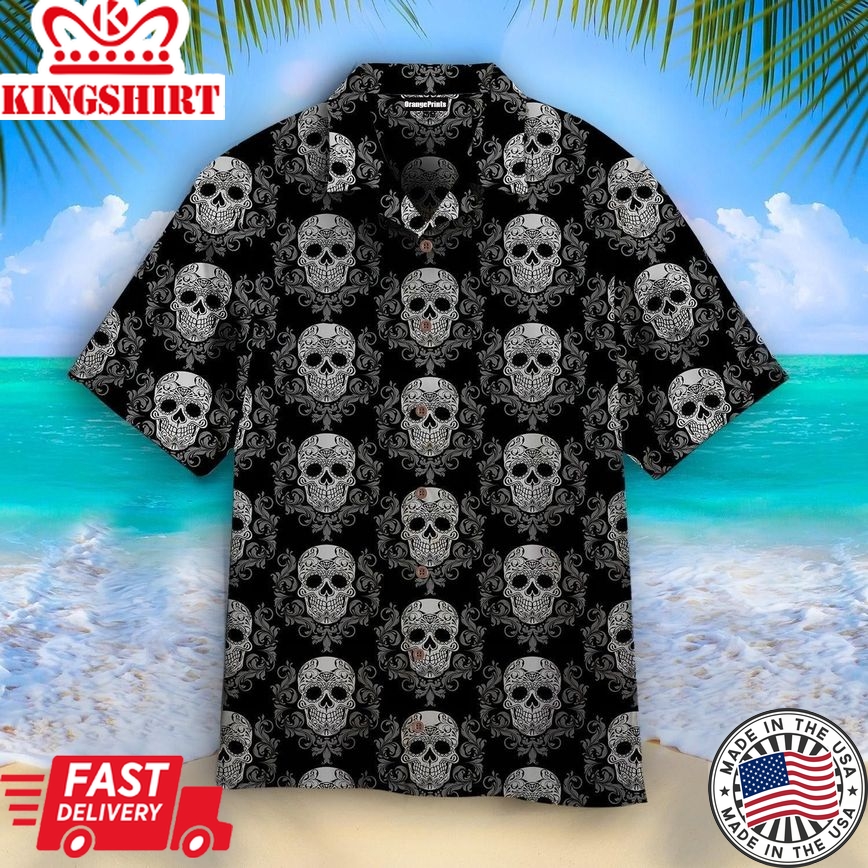 Skull Trendy Hawaiian Shirt For