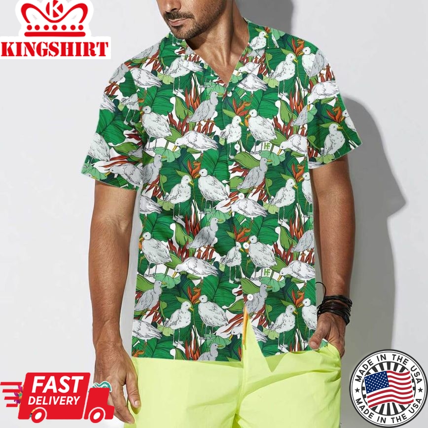 Sky Bird Seagull Hawaiian Shirt