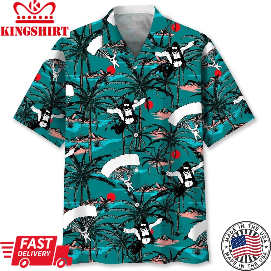 Skydiving Vintage Trendy Hawaiian Shirt