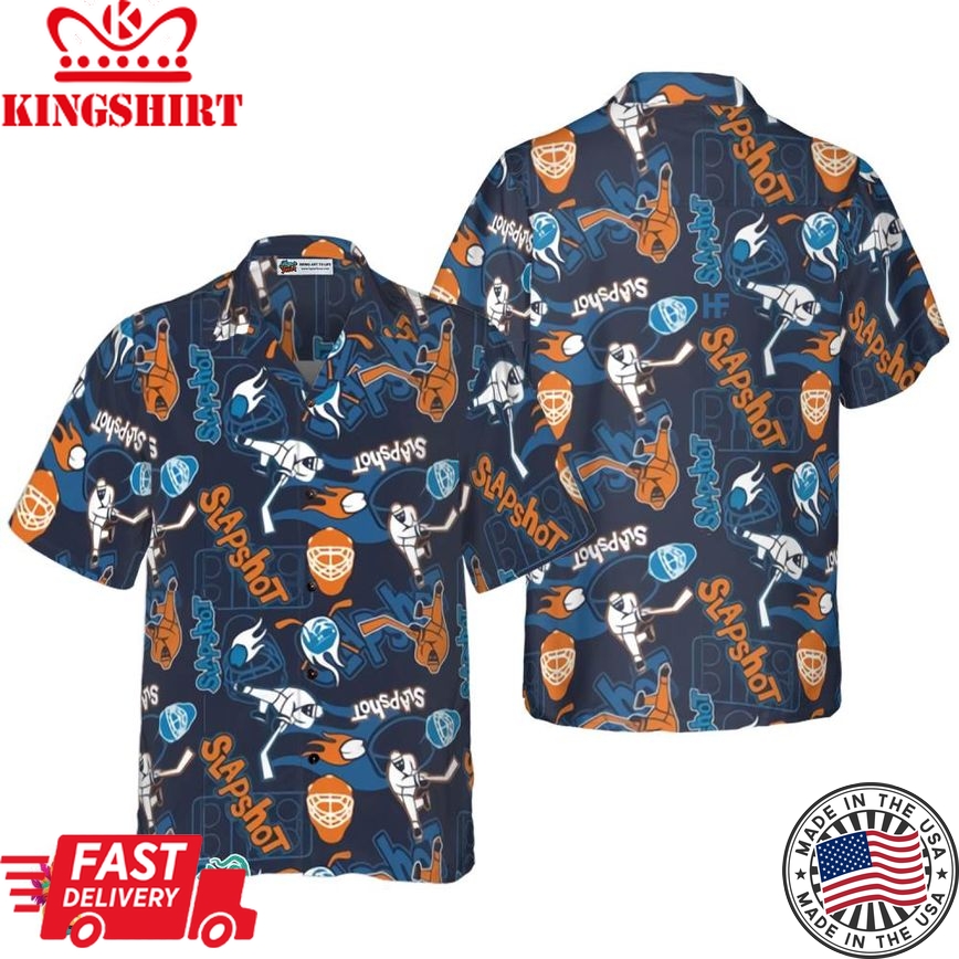 Slapshot Hockey Hawaiian Shirt