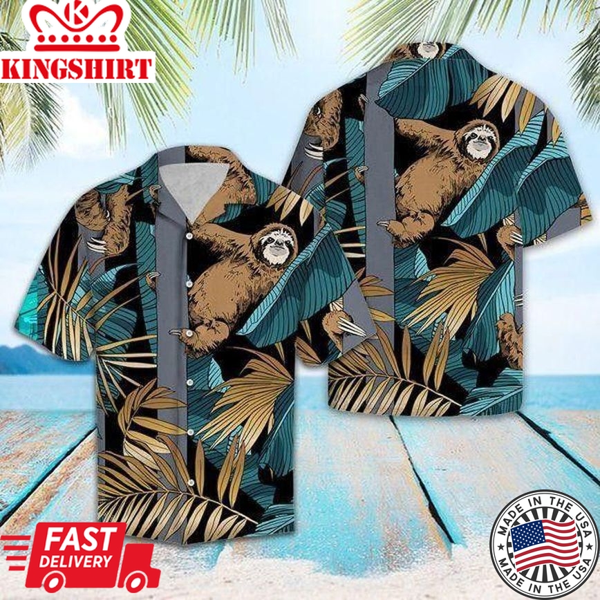 Sloth Trendy Hawaiian Shirt