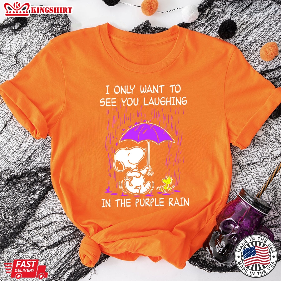 Snoopy - I Only Want To See You Laughing In The Purple Rain T-Shirt