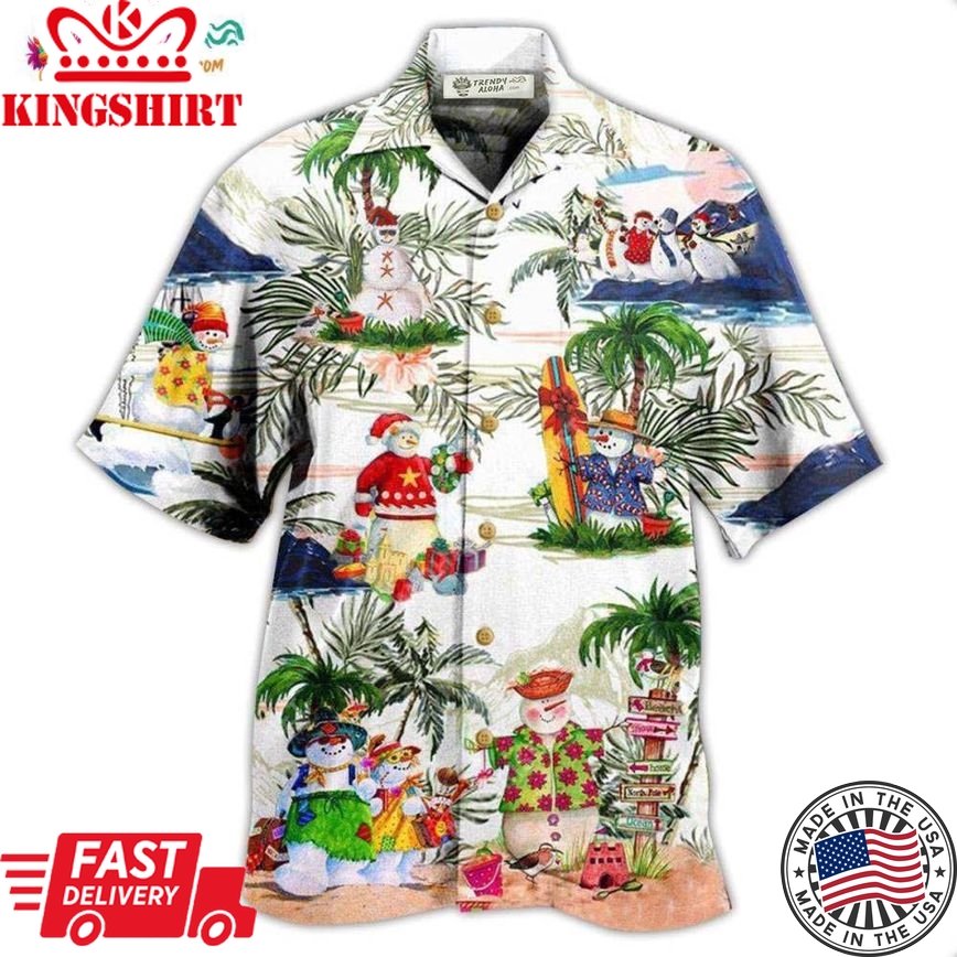 Snowman Amazing Style Hawaii Hawaiian Shirt