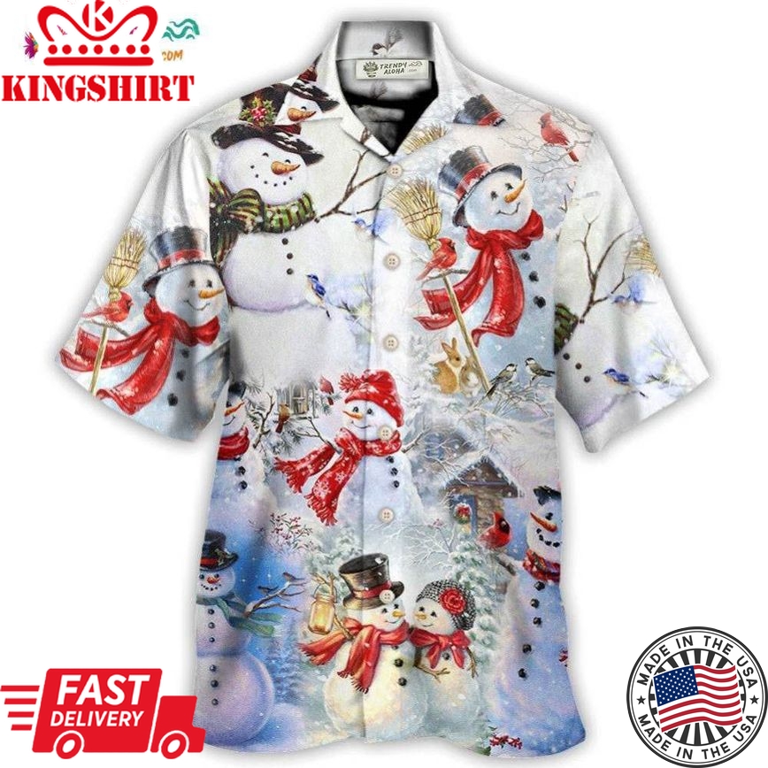 Snowman Christmas Merry Xmas Hawaiian Shirt