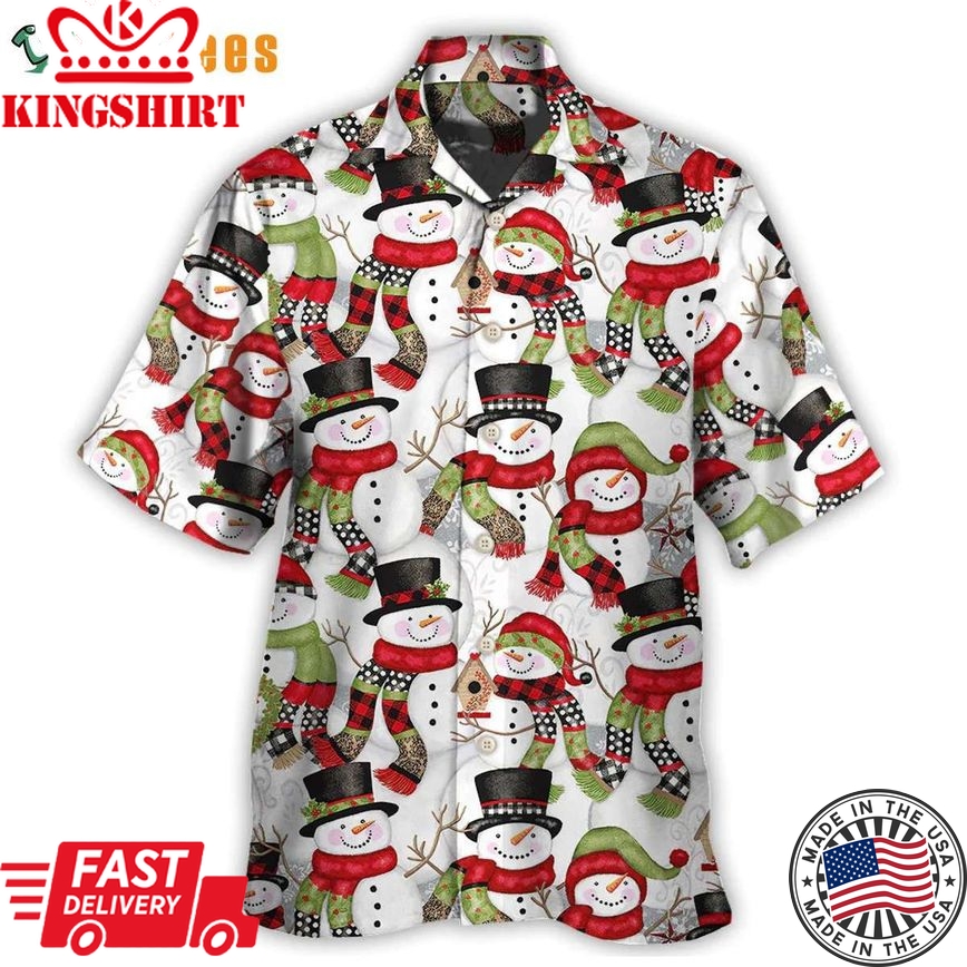 Snowman Family Happy Christmas, Xmas Trendy Hawaiian Shirt Perfect Gifts For Your Loved Ones