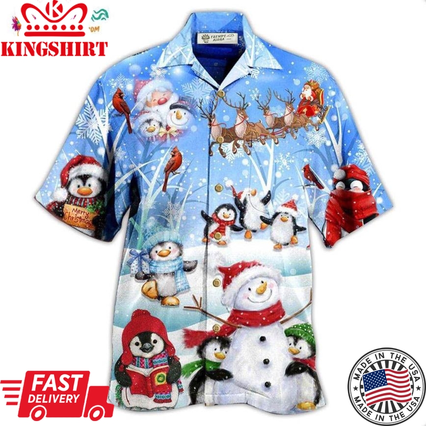 Snowman Wishing You A Little Cuteness Hawaiian Shirt